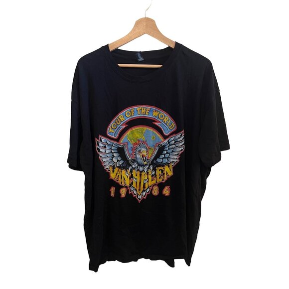 Van Halen 1984 Tour Of The World T-Shirt Unisex Size 2XL RTP Apparel Band Tee - Picture 1 of 4